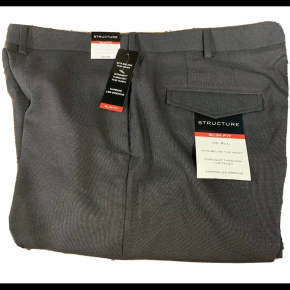 structure slim fit dress pants